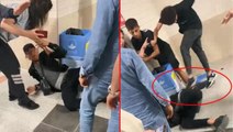 Metro istasyonunda kadınların fotoğrafını çeken yabancı uyruklu şahıs feci şekilde dövüldü