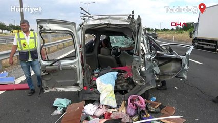 Tekirdağ'da feci kaza! Ölü ve yaralılar var