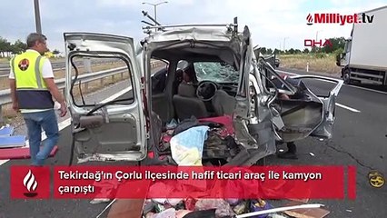 Tekirdağ'da feci kaza: Aynı aileden 3 kişi öldü