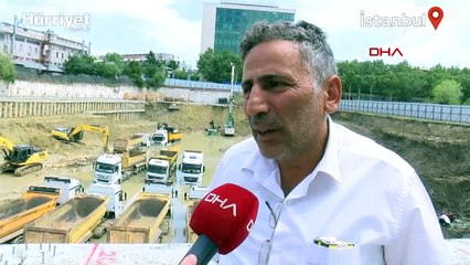 Bağcılar'da su altında kalan kamyonları kurtarma çalışmaları devam ediyor