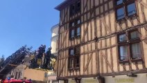 Incendie rue Turenne à Troyes: les pompiers sécurisent les lieux