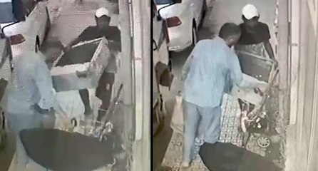 Pazar arabasıyla klima motoru çaldılar