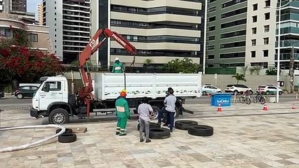 Estátua Iracema Guardiã é restaurada e volta à Praia de Iracema na manhã desta segunda-feira, 11