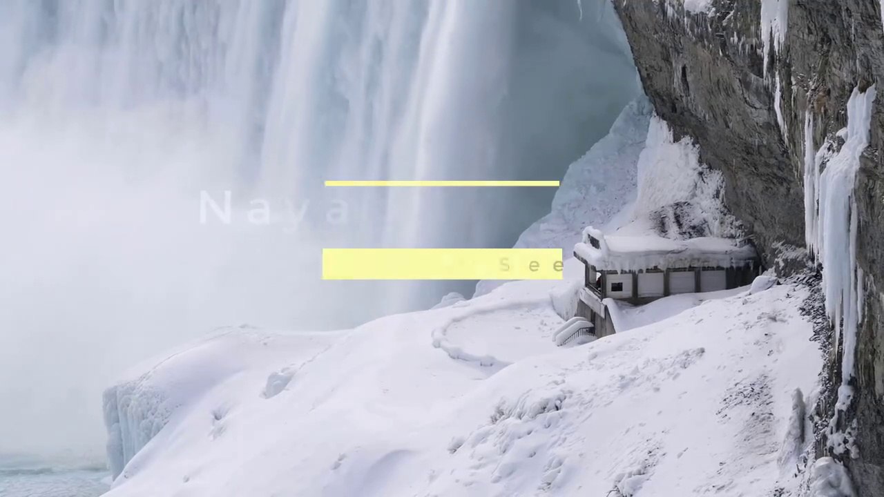 Niagra Water Falls Most Beautiful Sence with Original Waterfalls Sound Must See