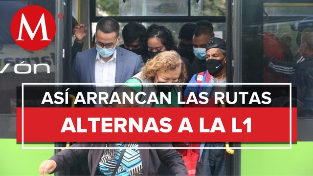 Inician movilizaciones en transporte público tras cierre de la línea 1