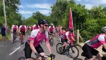 The riders arriving in Shrewley