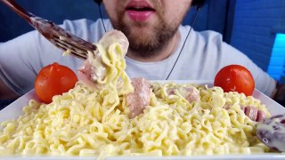 ASMR CHEESE NOODLES & KIELBASA SAUSAGES (EATING SOUNDS) NO TALKING MUKBANG EATING SHOW