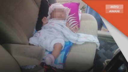 Bayi Terperangkap | Suami isteri panik bayi terperangkap dalam kenderaan