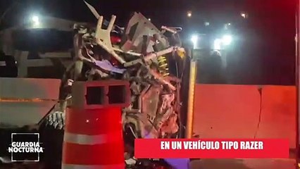 Un hombre murió tras chocar su vehículo Razer contra un muro sobre carretera a Colotlán
