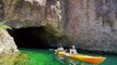 This Hidden Cave With Translucent Emerald Water Is Just an Hour Outside Las Vegas — and You Can See It on a Top-Rated Kayak Tour