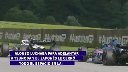 El momento en el que Alonso le reprocha a Tsunoda en mitad de la carrera