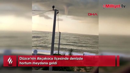 Akçakoca'da denizde hortum oluştu