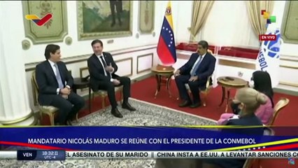 Pdte. Nicolás Maduro se reúne con el Presidente de la Conmebol