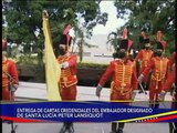 Presidente Maduro recibe Cartas Credenciales del Embajador de Santa Lucía Peter Lansiquot