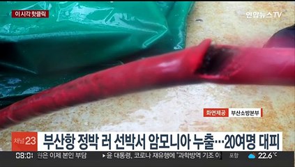 [핫클릭] 부산항 정박 러 선박서 암모니아 누출…20여명 대피 外