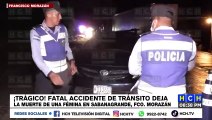 Fatal accidente vial deja una mujer muerta en Sabanagrande