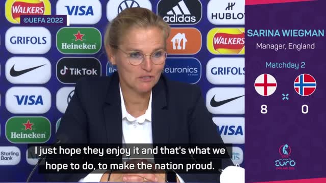Wiegman hopes record-breaking England 'make the nation proud'