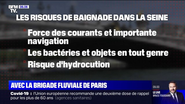 Baignade dans la Seine: avec les fortes chaleurs, la brigade fluviale vielle à ce que personne ne s'approche trop près de l'eau