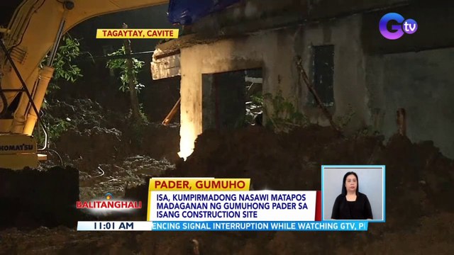 1 kumpirmadong nasawi matapos madaganan ng gumuhong pader sa isang construction site | BT
