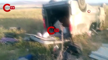 Nevşehir'de takla atan araç tarlaya uçtu: 1 ölü, 4 yaralı