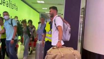 Lazio, l'arrivo di Maximiano all'aeroporto di Fiumicino