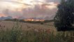 Fire crews fight wildfire at Haw Park Wood