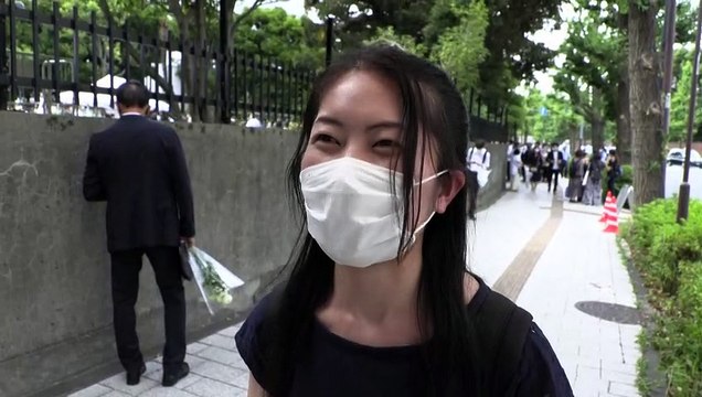 Japoneses se despedem de Shinzo Abe