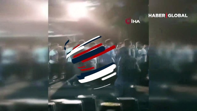 Asker eğlencisinde ‘ayağıma bastın’ kavgası kamerada