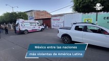 México, con 33.5 asesinatos  por cada 100 mil habitantes