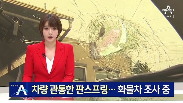 일가족 4명 탄 차량 관통한 판스프링…경찰, 화물차 조사 중