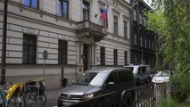 Polonya'da Rus Konsolosluğunun bulunduğu caddeye 