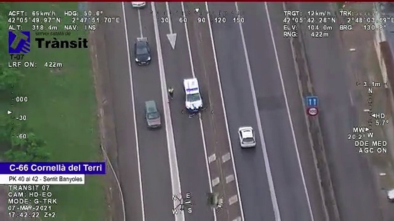 Un accidente en la C-66 provoca retenciones en la vía