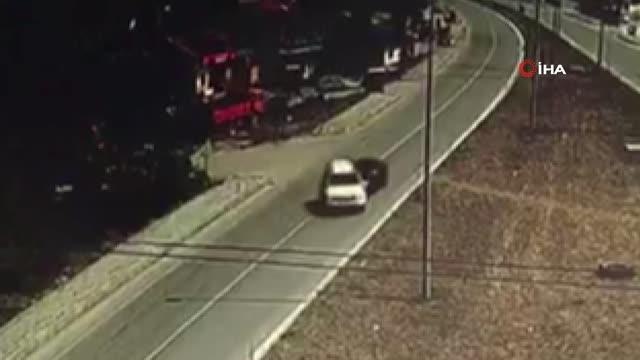 Tokat'ta 5 kişinin yaralandığı kaza güvenlik kamerasına yansıdı
