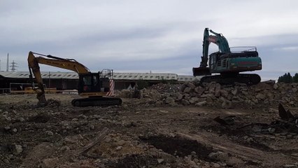 Machinery at work on the former Newage/Cummins site