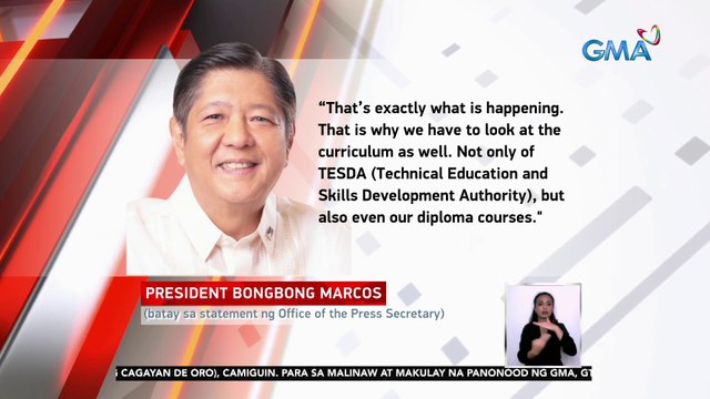 Pres. Marcos, suportado ang mungkahi na ireporma ang education curriculum ng bansa | 24 Oras