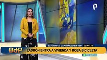 SJM: capturan a delincuentes que robaron bicicleta de una vivienda