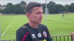 Paul Heckingbottom speaking to the media after the two 60 min training matches with Lincoln city