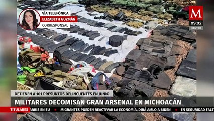 Militares decomisan gran arsenal en Michoacán