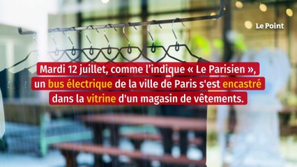 Paris : un bus électrique s’encastre dans une vitrine, plusieurs blessés