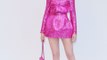 Anne Hathaway Takes Barbiecore to the Extreme in a Sparkly Pink Minidress and Ankle Breaki