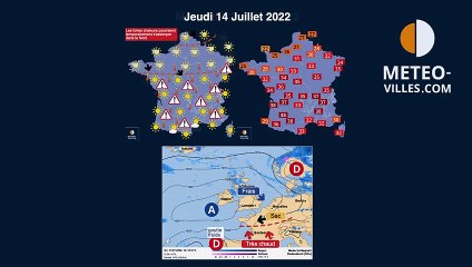 prévisions météo du mardi 12 juillet 2022