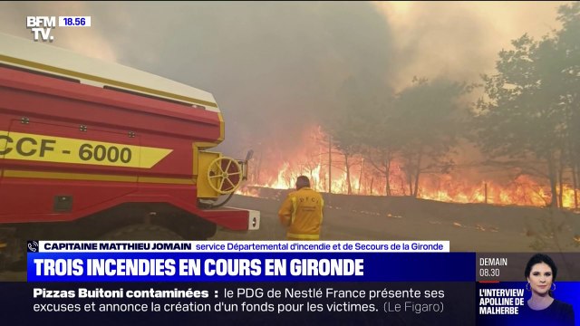 Gironde: l'incendie à Landiras a dépassé les 70 hectares , selon les pompiers