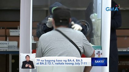 79 na bagong kaso ng BA.4, BA.5 at BA.2.12.1, naitala noong July 7-11 | Saksi