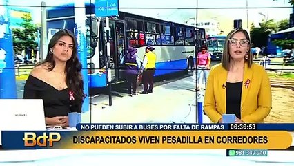 Corredor Morado: unidades no están habilitadas para personas con discapacidad