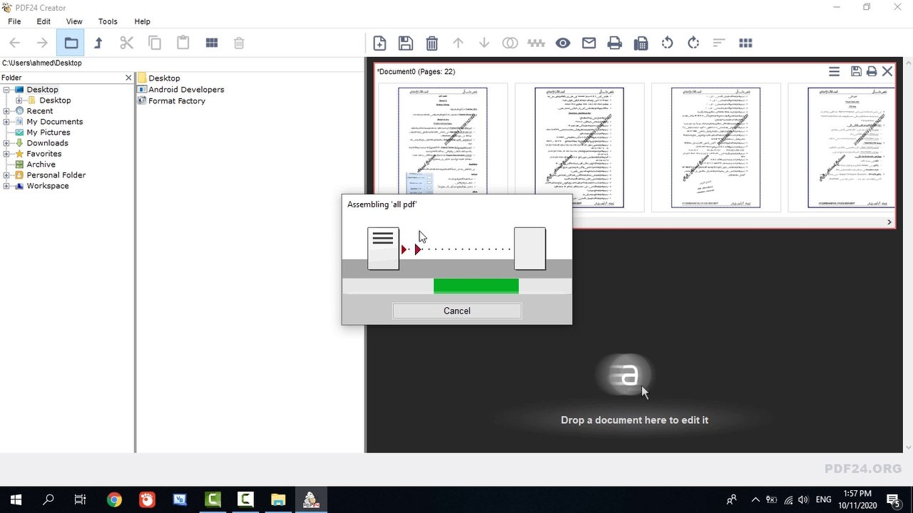 Combine PDF files and arrange them to suit you