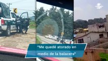 Registran balacera entre policías y sujetos armados en la carretera México-Cuernavaca