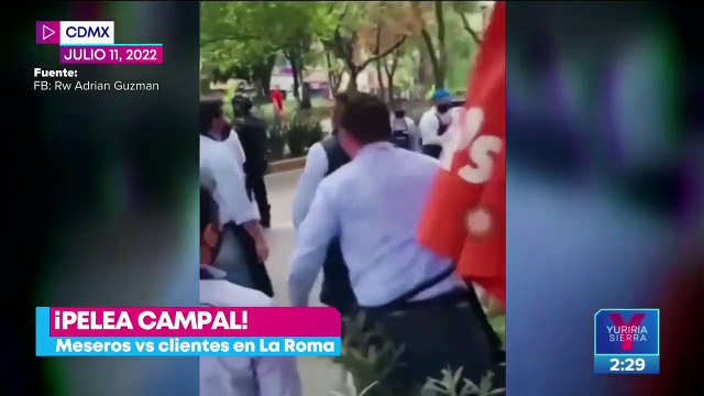 Meseros y clientes protagonizan pelea campal en La Roma