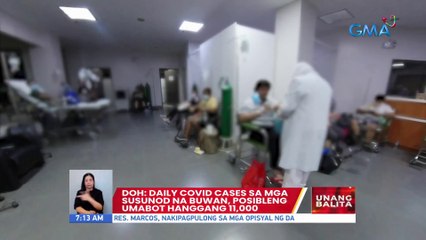 DOH: Daily COVID cases sa mga susunod na buwan, posibleng umabot hanggang 11,000 | UB