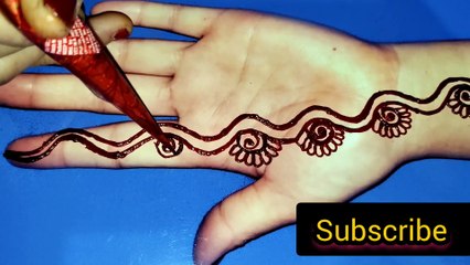 Floral Arabic Mehndi Design Eid Special.How to design simple mehndi .front hand design