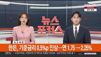 [속보] 한은, 기준금리 0.5%p 인상…연 1.75→2.25%